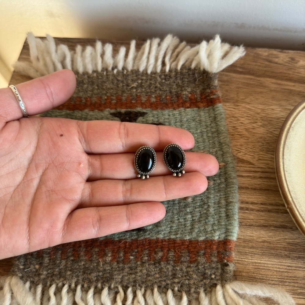 Native Made Black Onyx Studs